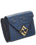 Fendi Ff Diamonds Leather Card Case