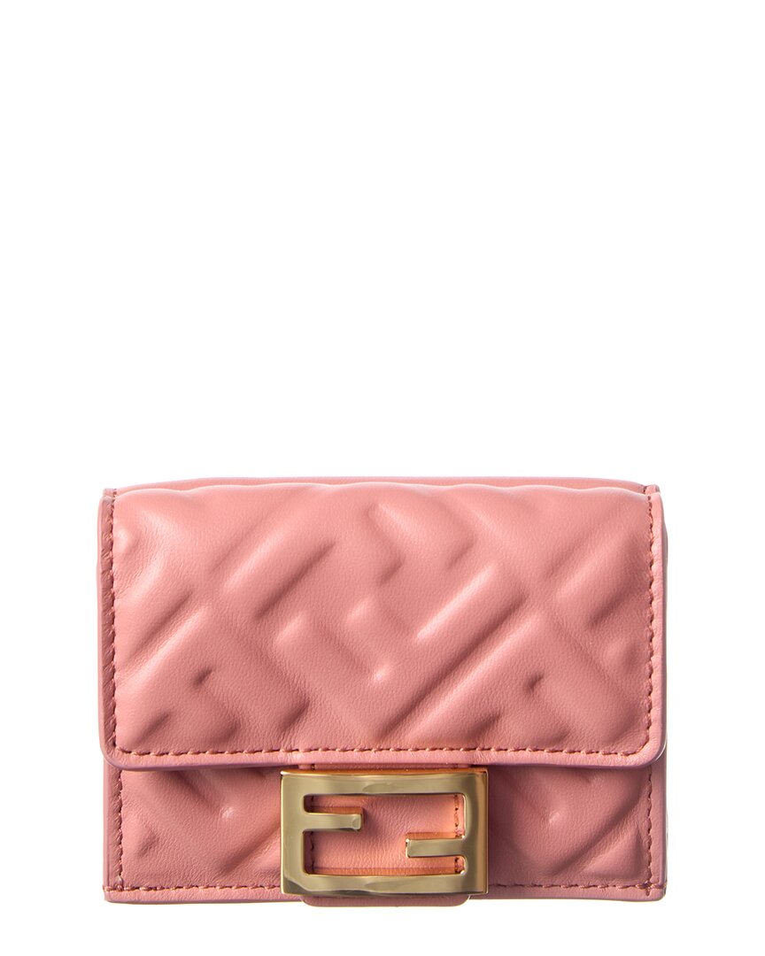 Fendi Micro Trifold Leather Wallet