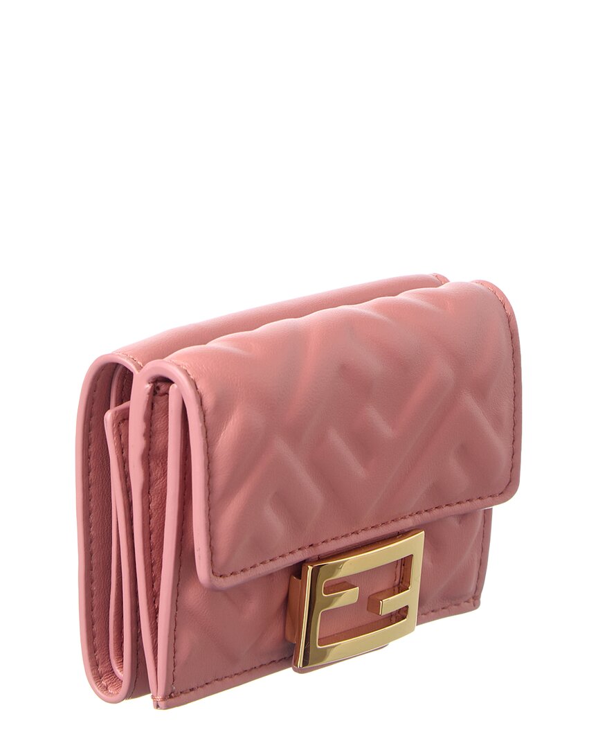 Fendi Micro Trifold Leather Wallet