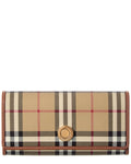 Burberry Check E-Canvas & Leather Wallet