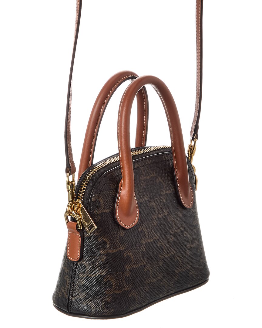 Celine Honorine Mini Triomphe Canvas & Leather Satchel