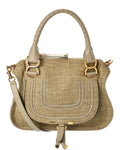 Chloé Marcie Small Leather-Trim Shoulder Bag