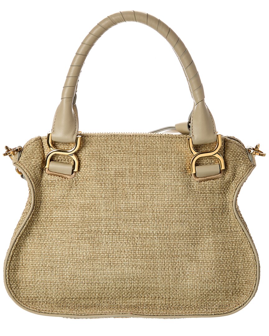 Chloé Marcie Small Leather-Trim Shoulder Bag