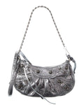 Balenciaga Le Cagole Mini Leather Wallet On Chain