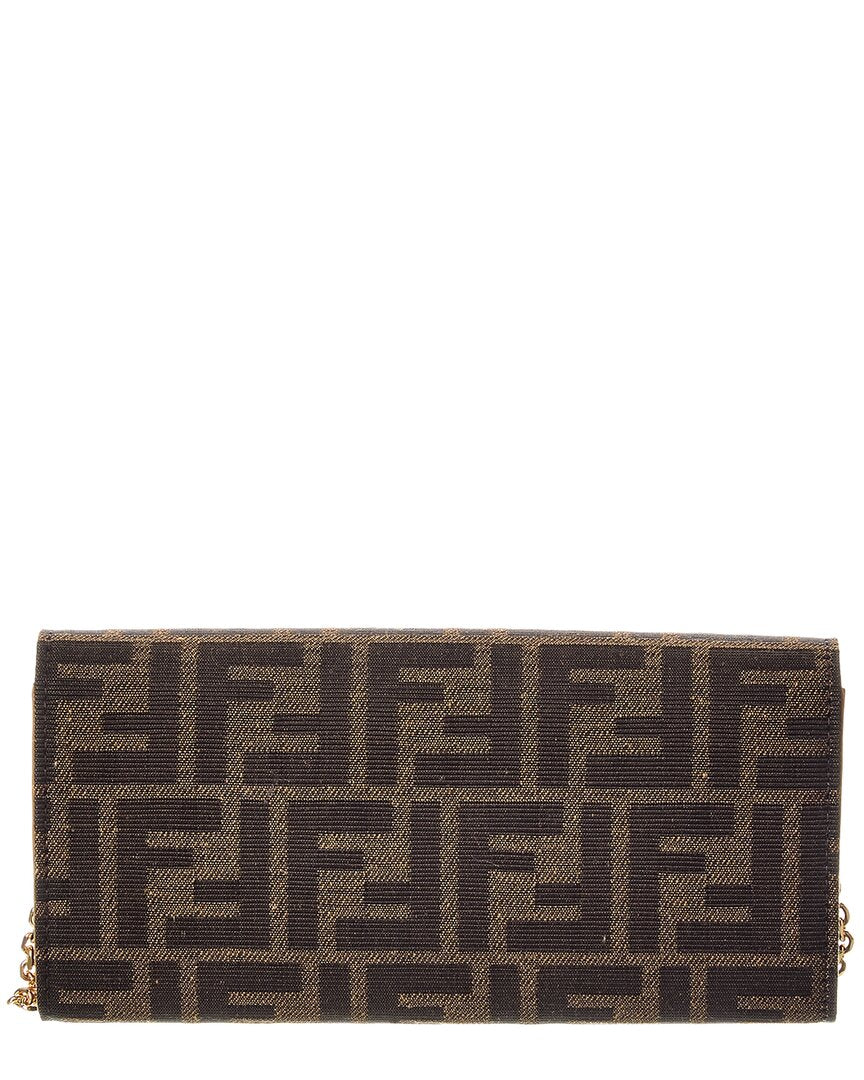 Fendi Ff Diamonds Jacquard Wallet On Chain