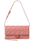 Fendi Baguette Ff Leather Wallet On Chain