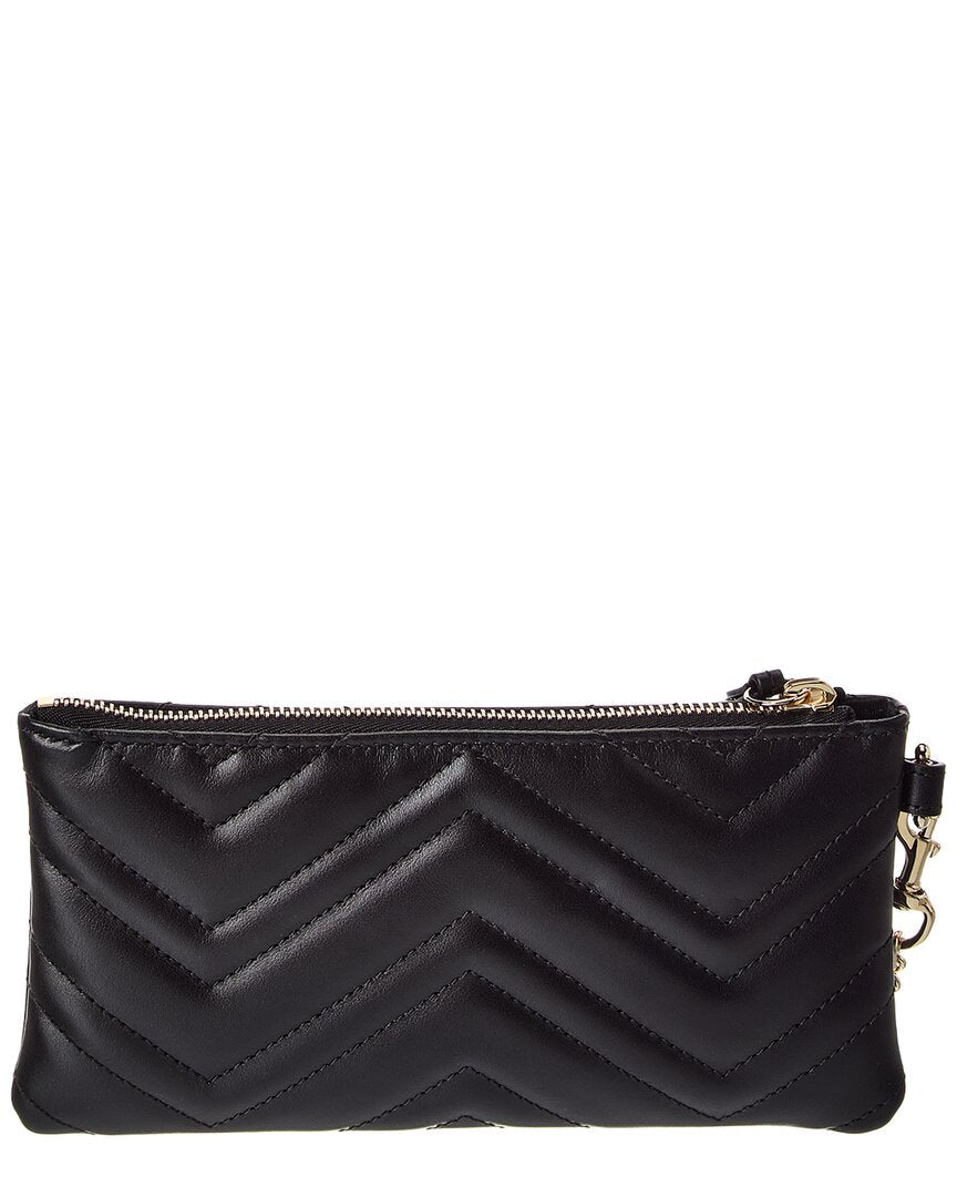 Gucci Gg Marmont Small Leather Pouch With Chian