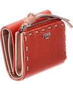 Fendi Peekaboo Micro Leather Trifold Wallet