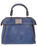 Fendi Nano Peekaboo Leather Clutch