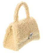 Balenciaga Hourglass Small Furry Top Handle Bag
