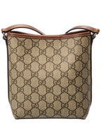 Gucci Gg Emblem Nano Gg Supreme Canvas & Leather Bucket Bag
