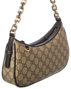 Gucci Gg Emblem Small Gg Supreme Canvas & Leather Shoulder Bag