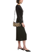 Gucci Gg Emblem Small Gg Supreme Canvas & Leather Shoulder Bag