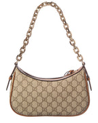 Gucci Gg Emblem Small Gg Supreme Canvas & Leather Shoulder Bag