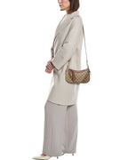 Gucci Gg Emblem Small Gg Supreme Canvas & Leather Shoulder Bag