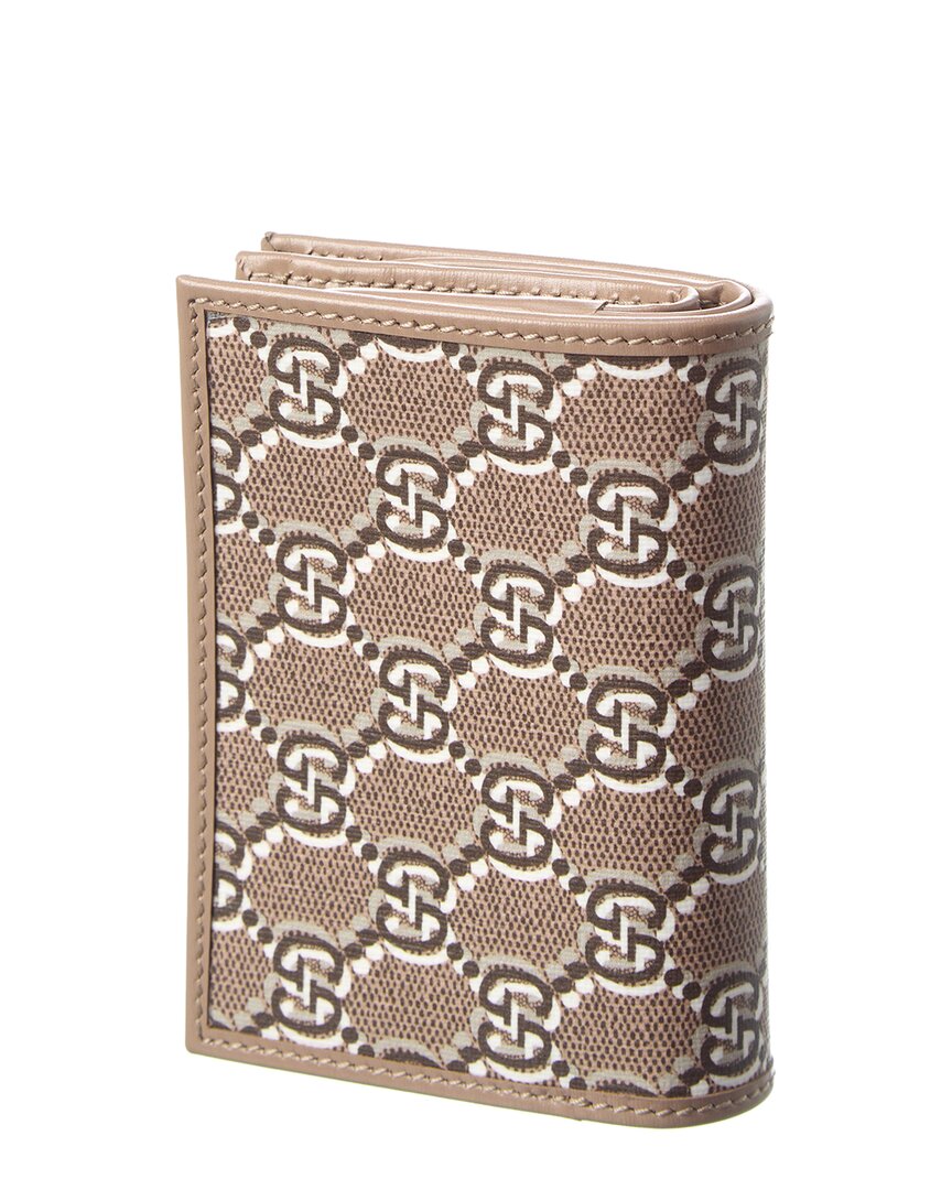 Gucci Medium Gg Shadow Canvas & Leather Wallet