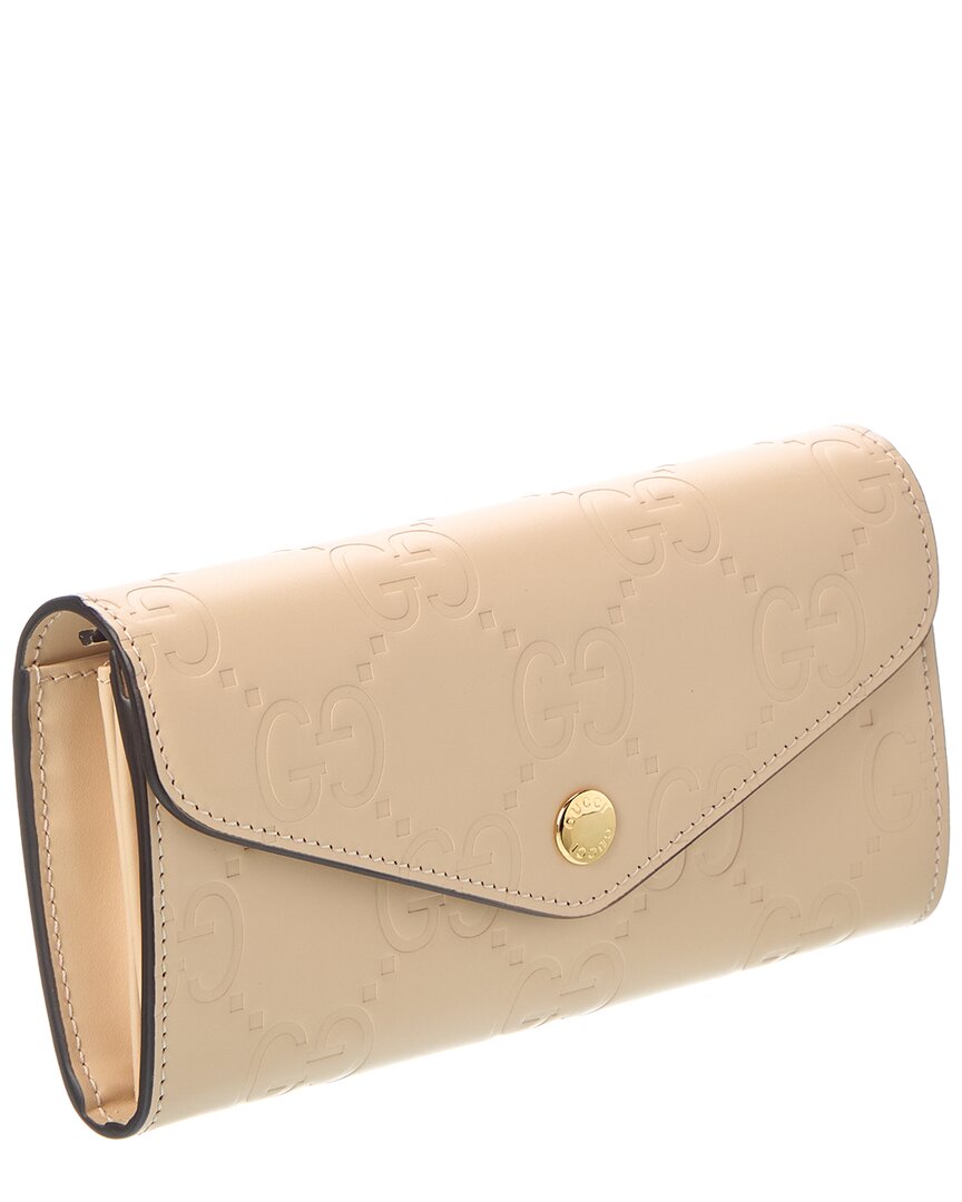 Gucci Gg Leather Continental Wallet