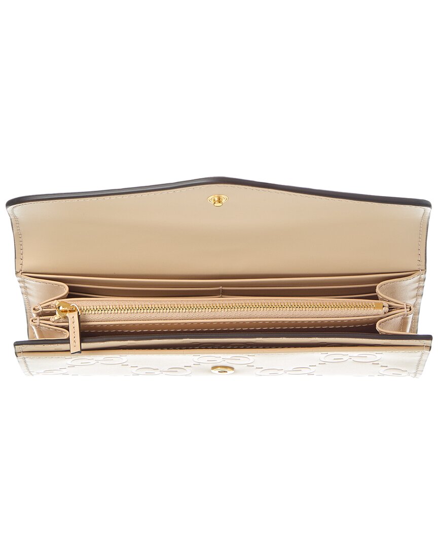 Gucci Gg Leather Continental Wallet