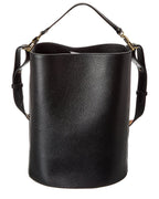 Burberry Logo Medium Leather Bucket Bag
