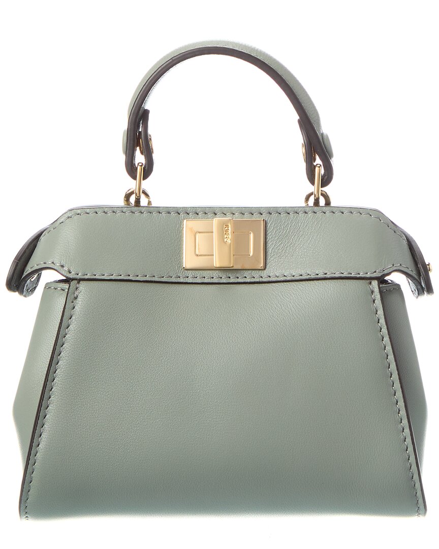 Fendi Nano Peekaboo Leather Clutch