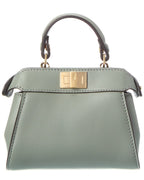 Fendi Nano Peekaboo Leather Clutch