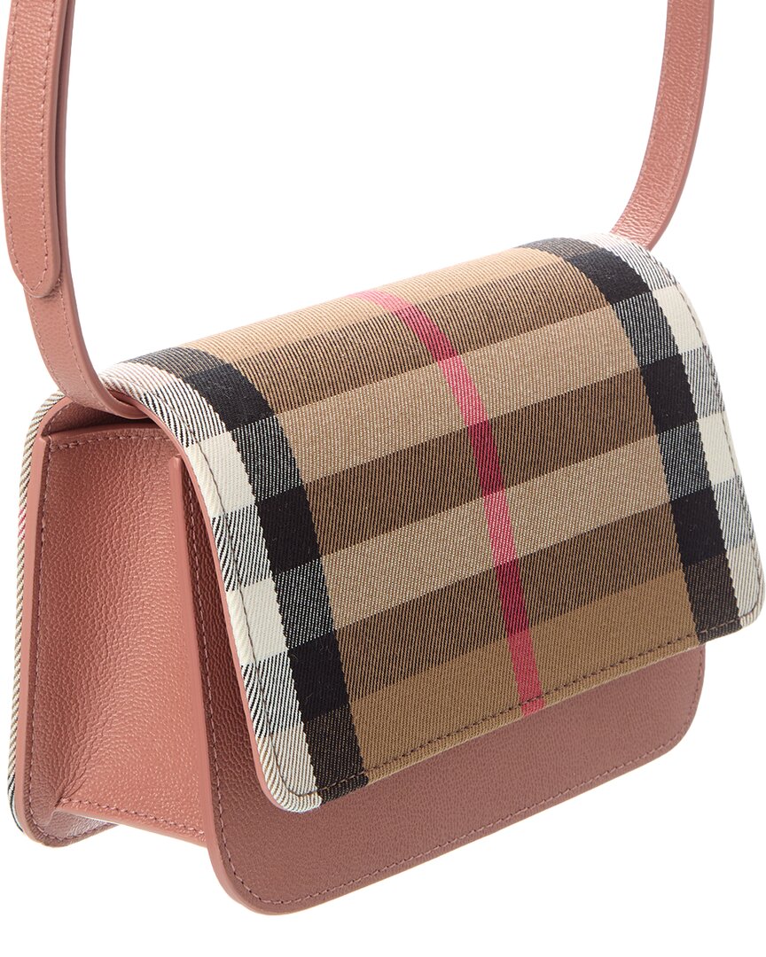 Burberry Madison Check Canvas & Leather Crossbody