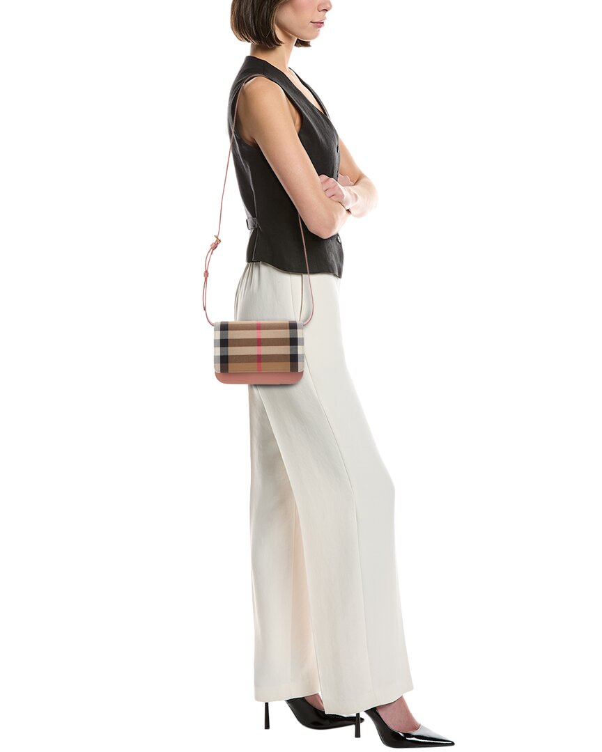 Burberry Madison Check Canvas & Leather Crossbody