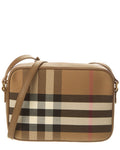 Burberry Check Canvas & Leather Camera Bag
