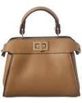 Fendi Nano Peekaboo Leather Clutch
