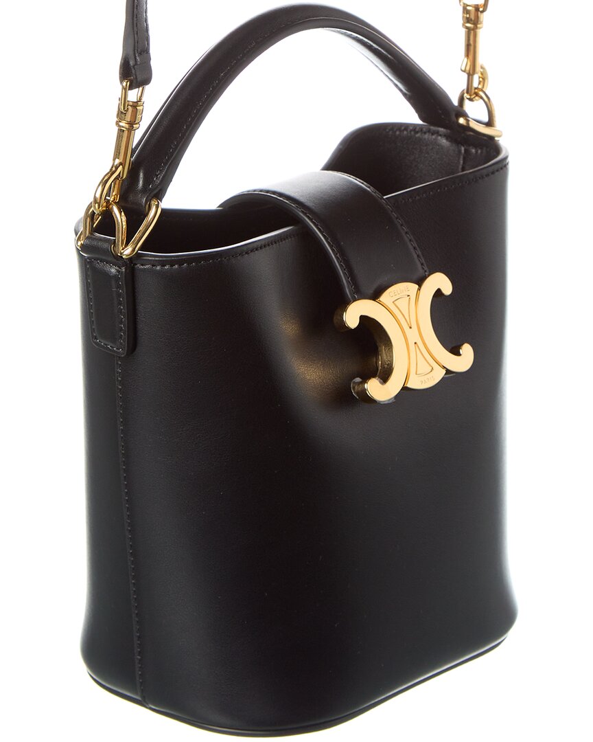 Celine Louise Mini Leather Bucket Bag