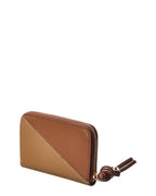 Fendi Ff Diamonds Zipper Around Mini Leather Wallet