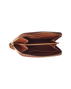 Fendi Ff Diamonds Zipper Around Mini Leather Wallet