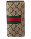 Gucci Gg Logo Canvas & Leather Zip Around Wallet