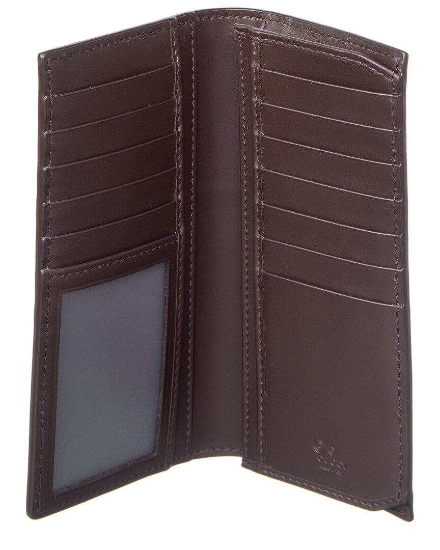 Gucci Gg Logo Canvas & Leather Zip Around Wallet