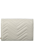 Gucci Gg Marmont Matelasse Leather Wallet On Chain