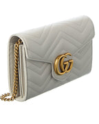 Gucci Gg Marmont Matelasse Leather Wallet On Chain