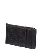 Celine Triomphe Embossed Zipped Leather Card Holder