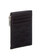 Celine Triomphe Embossed Zipped Leather Card Holder