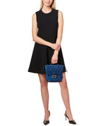 Fendi Ff Flocked Denim & Leather Backpack