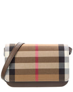 Burberry Madison Check Canvas & Leather Crossbody