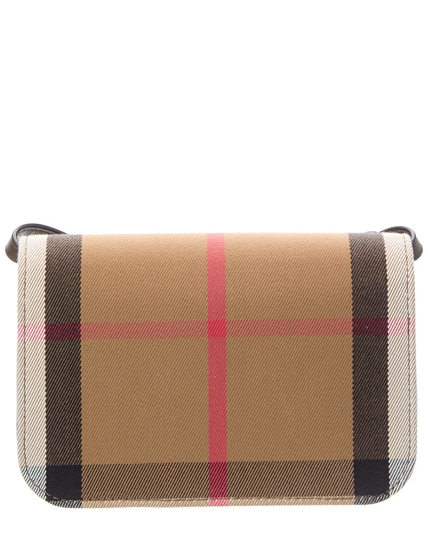 Burberry Madison Check Canvas & Leather Crossbody