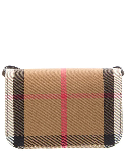 Burberry Madison Check Canvas & Leather Crossbody