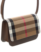 Burberry Madison Check Canvas & Leather Crossbody