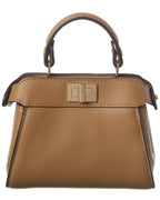 Fendi Nano Peekaboo Leather Clutch
