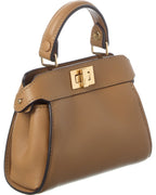 Fendi Nano Peekaboo Leather Clutch