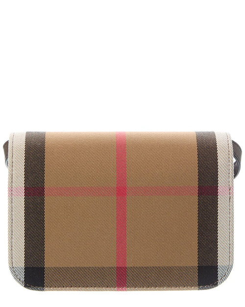 Burberry Check Canvas & Leather Crossbody