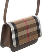 Burberry Check Canvas & Leather Crossbody