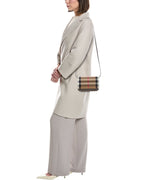 Burberry Check Canvas & Leather Crossbody