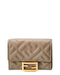 Fendi Micro Trifold Leather Wallet