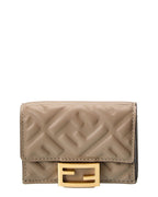 Fendi Micro Trifold Leather Wallet